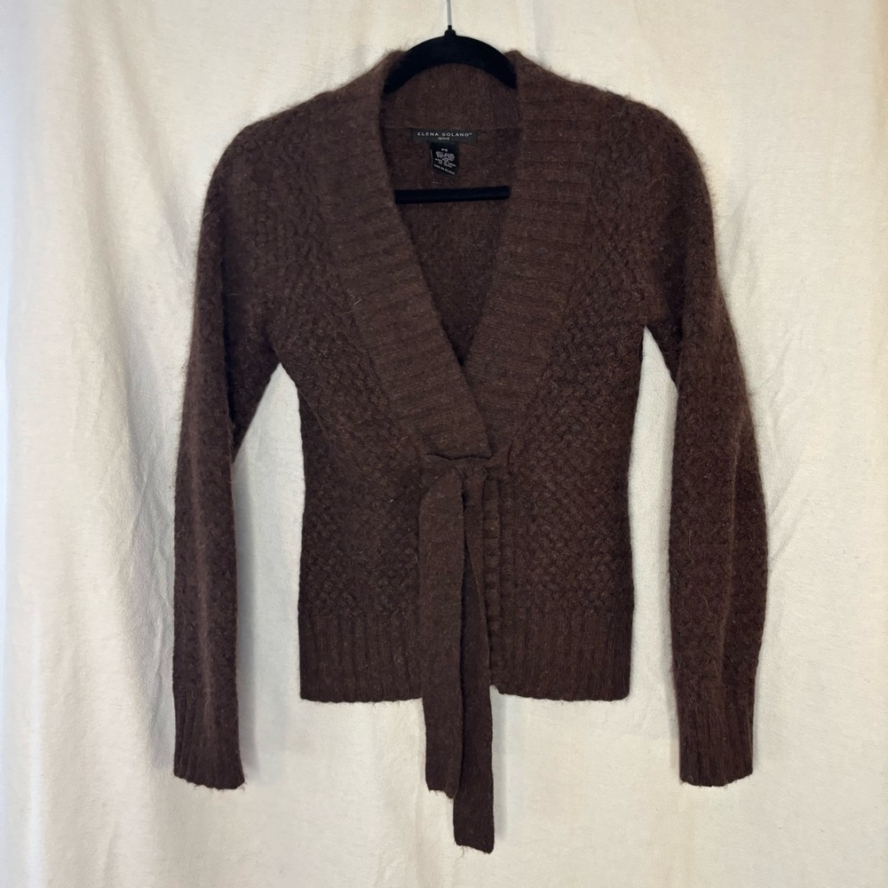 Elena Solano Petite Sweater Angora Rabbit Hair&Wool.Sz PS Classic Versatile Cozy